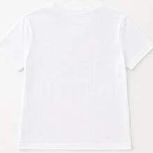 Playera para mujer con rosas y lazos, camiseta manga corta estampada, cuello redondo, casual femenina para outfit diario y ocasiones - Blanco - Ver 5