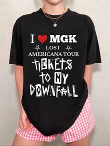 MGK Unisex "I Love MGK" American Rock Tour T-Shirt - Black - View 10