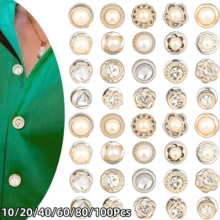 10/20/40/60/80/100Pcs Women's Fashion Brooch, Seamless Button Brooch, Pearl Rhinestone Brooch, Clothing, Hat Packaging Decoration, Safety Pin - Multicolor - View 13