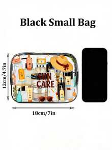 New Sun Protection Theme Printed PVC Waterproof Toiletry Bag, PVC Beach Bag, Fresh Hand-Drawn Sun And Sun Protection Design, Summer Sun Care Storage Gift, PVC Travel Organizer Bag With Zipper, Lightweight Fade-Resistant Makeup Toiletry Bag Suitable For Women And Men, Easy-To-Clean Design, Makeup Bag Suitable For Mothers, Teachers, Friends, Nurses, School Vacation Holiday Back-To-School Supplies Toiletry Bag - Multicolor - View 11