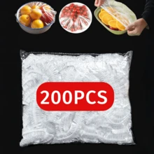 100个/包 一次性食品保鲜膜、淋浴喷头套、多用途收缩袋、一次性鞋套、加厚厨房食品保鲜膜、冰箱食品罩、弹性可拉伸罩 - 彩色 - 查看 14
