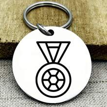 Classic Minimalist Style Pendant Accessory, Stainless Steel Material, Incorporates World Cup Elements, Versatile And Gender-Neutral, Can Also Be Used As A Collar Accessory, Compatible With Most Pet Collars, Practical And Beautiful - Multicolor - View 2