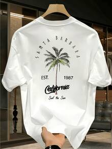 Camiseta de manga corta con estampado moderno para hombre y mujer,% nueva para el verano. - Negro - Ver 8