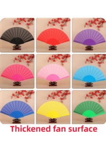1/10pcs Solid Color Plastic Folding Hand Fan, Portable Clapper Fan, Suitable For Line Dance, Carnival Performance, Foldable Handheld Cooling Fan, Party Wedding Home Decor Gift, Multiple Colors Available - Fan - View 11