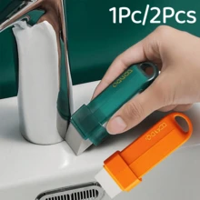 1Pc/2Pcs Magic Multi-Functional Cleaning Brush - Reusable, Battery-Free, Suitable For Kitchen And Bathroom Cleaning - Removes Limescale, Rust And Glass Stains/Cleaning Tools/Scouring Pads And Cleaning Sticks - Multicolor - View 2