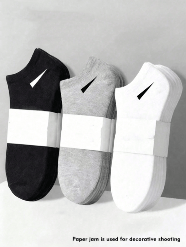 30 pares de calcetines deportivos unisex, calcetines cortos blancos/negros/grises, calcetines invisibles, moda minimalista de unicolor, adecuados para uso diario casual en casa, regalo del Día del Padre 2/10/20/30/40/60 piezas Unidad principal: 2 piezas es 1 par)