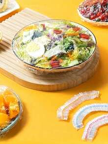 5/50/100/200/500PCS Película Adhesiva Desechable, Utilizada Para Mantener Frescos los Alimentos Sobrantes, Con Apertura Elástica y Autosellante, Adecuada Para Cubrir Tazones y Platos, Para Uso Doméstico - Multicolor - Ver 10