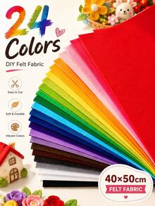 1mm 硬氈布 24色正方形套組 40*50cm，DIY手工材料，手工材料節日裝飾，拼布手工必備 - 不織布 - 查看 1