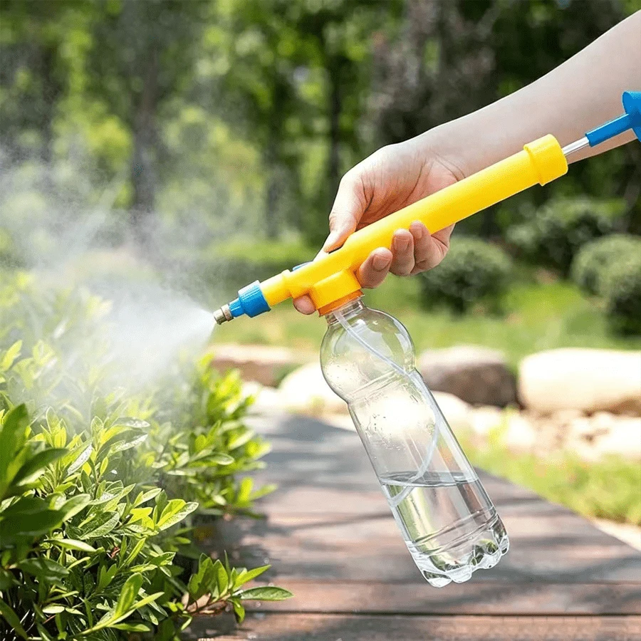 Portable Nozzle For Steam Bottle, Adjustable Mist Spray With 2 Modes (Single Button Control), High Pressure Garden Irrigation Spray (For Plant Watering, Car Cleaning, Home Kitchen And Bathroom Cleaning) - A - View 1