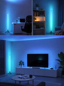 1pc 103cm Tall RGB Tripod Floor Lamp, 16 Million Color Gradient Dynamic Ambient Light, Scratch-Resistant PC Lampshade + Sturdy Metal Tripod, Includes USB Cable + Remote Control, Suitable For Bars, Pubs, Parties, Birthdays - MultiWarna - View 5