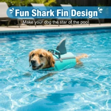 Chaleco salvavidas para perro, traje de baño de alta flotabilidad para perro pequeño, chaleco salvavidas ajustable y reflectante, de alta visibilidad, adecuado para nadar, remar, deportes al aire libre - Azul menta - Ver 9