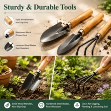 bseah 4pcs Watering Tools Set, Handheld Sprayer + Gardening Shovel Set, Mini Planting Tools Suitable For Balcony Potted Vegetables, Flowers, Seedlings, Indoor And Outdoor Potted Plant Care - Navy Blue - View 4