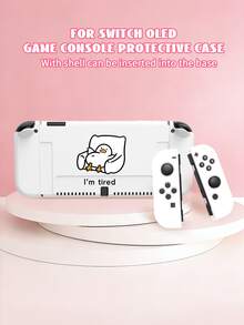 1个可爱沙发鸭图案保护套，适用于Switch 2 (2025)游戏机，兼容Switch NS/Switch OLED/Switch Lite，TPU软壳，通用保护套，Switch手柄保护套，Switch游戏配件，通用收纳袋，防摔、防滑、防刮，时尚美观，是送给家人和朋友的最佳礼物 - 查看 18