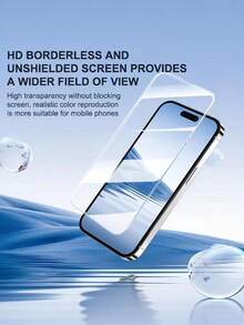 5片裝 HDR 鋼化玻璃螢幕保護貼 適用於 iPhone 17/16/15/14/13/12/11 Pro Max，9H 硬度 HD 高透明 防碎 防指紋 耐刮 保護膜 - 無色 - 查看 3