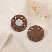 10pcs Colorful Round Magnetic Snap Buttons Set, Sew-On Metal Press Stud Fasteners For Clothes Bags DIY Sewing Accessories Replacement Buckles - 10pcs - View 10