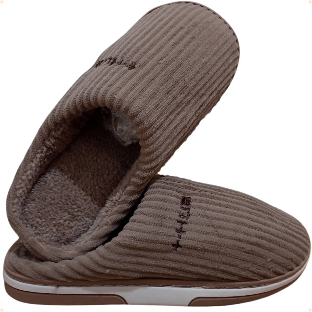 Women's Slipper/Bedroom Slipper With TPR Rubber Sole REF.: PTF06-149 - 摩卡棕 - 查看 1