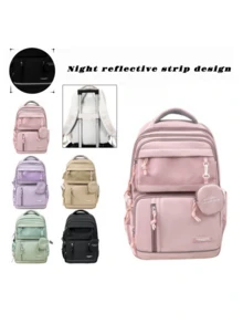 New Luminous Design Fashionable Minimalist Casual Travel Backpack, Large Capacity Multifunctional Couple Backpack Suitable For Multiple Occasions - Multicolor - View 2