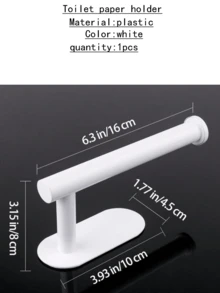 1個/2個/白色/黑色 衛生紙架，自黏式衛生紙捲架免鑽孔壁掛，適用於廚房、浴室、廁所 - 多色 - 查看 14