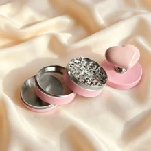 1PC, 63MM Pink Handle Effort-Saving Grinder, 4-Layer Metal Structure, Girly Anti-Slip Easy-To-Operate Portable Grinding Tool - View 7