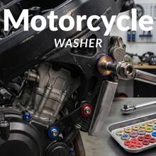10入環形螺栓機車車身螺絲 M6 CNC 通用 JDM 風格 NMAX AEROX VARIO PCX - 裝飾螺絲 擋泥板墊圈 - A - 查看 2
