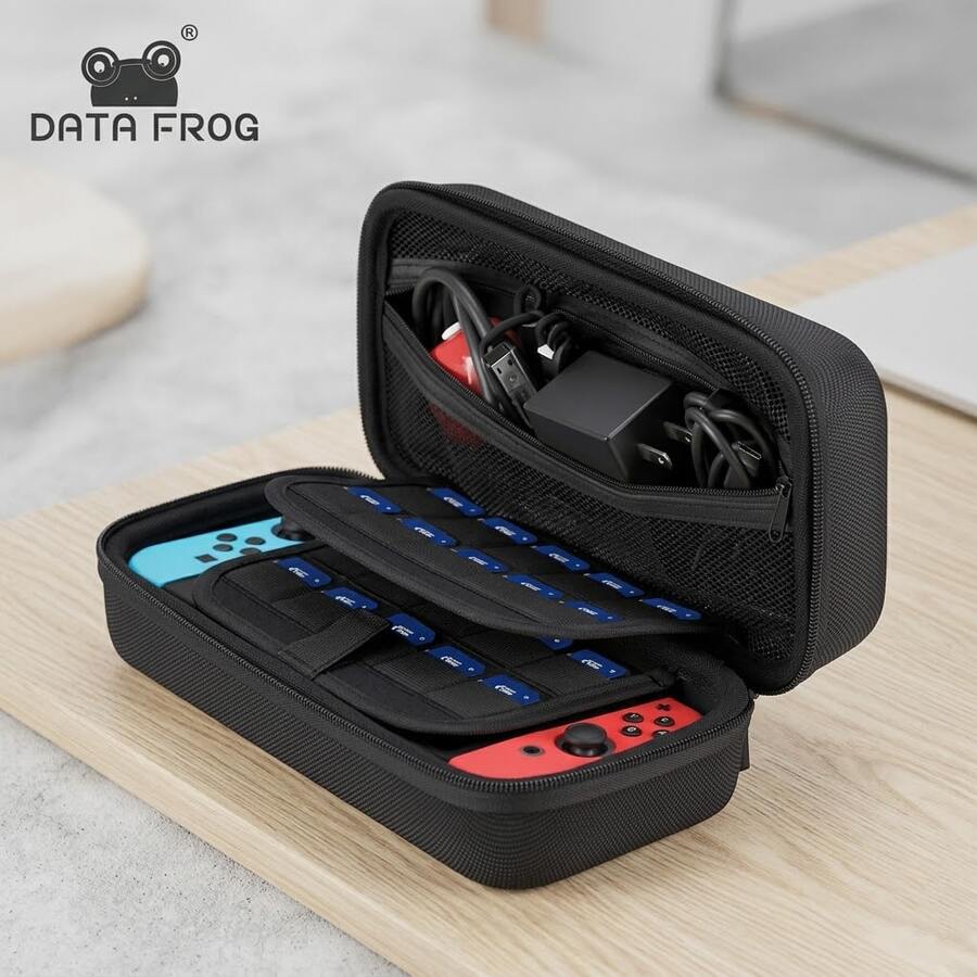 DATA FROG Switch Large Capacity Dual-Capacity Storage Bag, Compatible With Chargers + Handles, Shock-Proof, Water-Resistant, Pressure-Resistant, With Multiple Accessory Storage Space, A Hard-Shell Bag Essential For Travel. - View 1