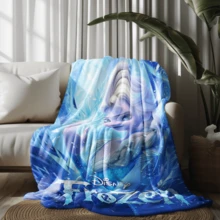 1PC Colorful Snowflake Frozen Elsa Princess, Anna Princess, Disney Princess All-Star Theme Flannel Printed Blanket, Air Conditioner Cover Blanket - 100% Polyester Knitted Quilted Blanket, Digital Print - Comfortable Bedding Suitable For All Seasons, Perfect For Napping, Camping, Travel - Ideal Gift For Friends And Family, Comfortable Flannel Blanket - Multiple Sizes Available, Super Soft, Suitable For Sofa/Bed, Essential For All Seasons, Perfect For Daily Rest On The Sofa - Multicolor - View 4