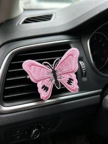 Embroidered Butterfly Car Air Vent Decor Fairy Style Car Aromatherapy Clip Decor Clip Car Interior Air Conditioning Decoration Ornament - A - View 8