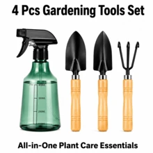 bseah 4pcs Watering Tools Set, Handheld Sprayer + Gardening Shovel Set, Mini Planting Tools Suitable For Balcony Potted Vegetables, Flowers, Seedlings, Indoor And Outdoor Potted Plant Care - Navy Blue - View 9