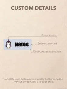 Customized Name Stickers, 4 Sizes 60-400pcs Cartoon Animal Name Labels, Rounded Rectangle Name Stickers, Support Any Font, Waterproof Label Stickers For Water Bottles, Lunch Boxes, Notebooks, Bags, Storage Boxes - Multicolor - View 3