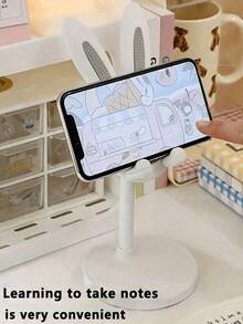 1/2 Packs Desktop Accessories, Cute Cartoon Rabbit Desktop Phone Stand, Universal Adjustable Telescopic Lifting Stand For Students, Desktop Accessories, Suitable For Living Room, Bedroom And Other Home Scenarios, Convenient For Life - Multicolor - View 5