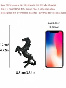 1pc Victory Horse In Flight Black Resin Figurine Room Decor Christmas Decorations Bedroom Decor - Multicolor - View 9