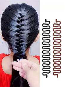 10/6/3/1pc New Fish Bone Braid Maker, 3-Strand Braid Hairstyle Accessories, Octopus Braid And Twist Bun Maker, Hair Styling Tools Beauty Home Hair Accessories - Multicolor - View 10