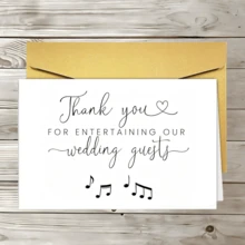 1pc Wedding DJ Thank You Card - "Thank You For Entertaining Our Wedding Guests" Elegant Thank You Note With Musical Notes, Perfect For Wedding Reception And DJ Services - DJ Thank You Card - View 10