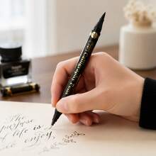 3pcs/Set Dual-Tip Calligraphy Pens, 4 Different Tip Sizes (Extra Fine/Fine/Medium/Bold), Black Ink Marker Pens, Suitable For Calligraphy, Hand Lettering, Drawing, Bullet Journaling, Signing And Artistic Writing - Dual-tip - View 7