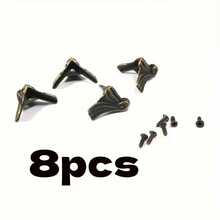 Protections d'angle en bronze vintage, convenant aux boîtes en bois, supports de pieds en métal antique, gardes d'angle décoratifs avec design sculpté vintage, matériau en laiton durable, convenant aux boîtes à bijoux, coffres au trésor, armoires, meubles, bureaux, tiroirs, valises et projets d'artisanat DIY, décoration d'intérieur, installation facile. - protections d'angle - Voir 8