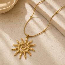 1 Bohemian Spiral Sun  Bracelet Stainless Steel Gold Tone Summer Embellishments, Elegant Daily Wedding Jewelry, Daily Wear, Festival Beach Accessories - 金色的 - 查看 9
