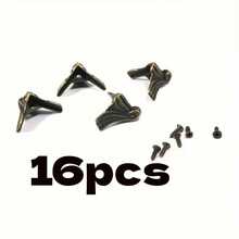 Protections d'angle en bronze vintage, convenant aux boîtes en bois, supports de pieds en métal antique, gardes d'angle décoratifs avec design sculpté vintage, matériau en laiton durable, convenant aux boîtes à bijoux, coffres au trésor, armoires, meubles, bureaux, tiroirs, valises et projets d'artisanat DIY, décoration d'intérieur, installation facile. - protections d'angle - Voir 9
