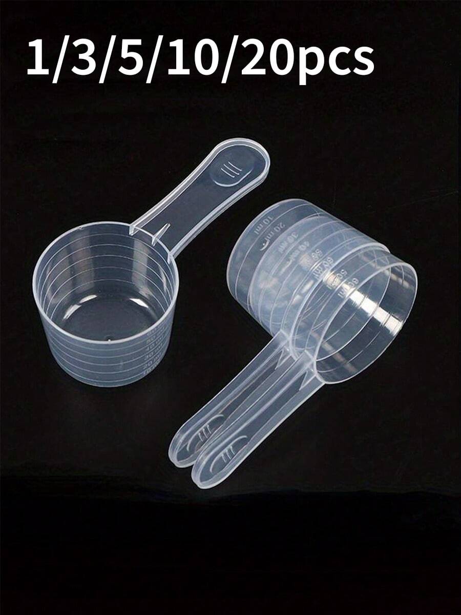 1/3/5/10/20個裝奶粉匙、洗衣精量匙、實驗室量匙、化妝品粉末塑膠量匙、廚房高透明PP量匙、30g/2.03oz粉末匙、刻度量匙、液體塑膠量匙、蛋白粉匙、學校用品 - 彩色 - 查看 1
