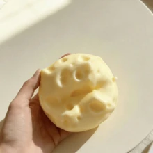 1pc Large Cheese Squishy, Soft Cheese Cube Squishy Sensory Toy, Slow Rebound Malleable Squeeze Ball Sensory Touch Toy For Adult Office Desk Stress Relief - A - View 8