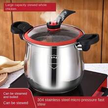 Premium Stainless Steel Non Stick Cooking Pot Large Capacity Stew And Soup Pot With Safety Lid Compatible With Induction And Gas Stoves - View 5
