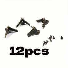 Protections d'angle en bronze vintage, convenant aux boîtes en bois, supports de pieds en métal antique, gardes d'angle décoratifs avec design sculpté vintage, matériau en laiton durable, convenant aux boîtes à bijoux, coffres au trésor, armoires, meubles, bureaux, tiroirs, valises et projets d'artisanat DIY, décoration d'intérieur, installation facile. - protections d'angle - Voir 10