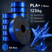 Silk PLA+ 3D Printer Filament 1.75mm, 1236g Large Spool, Glossy Silk Finish PLA Plus Filament, Smooth Feeding, Neatly Wound, Low Warping, Compatible With Most FDM 3D Printers For Models, Prototypes, DIY Projects & Desk Decor - View 18