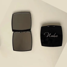 Personalized Engraved Heart-Shaped Makeup Mirror, Customized Pocket Makeup Mirror With Name, Customized Birthday Flower Makeup Mirror, Customized Foldable Portable Makeup Mirror, Perfect For Bridesmaid, Wedding, Birthday, Anniversary Gift, Christmas Beauty Accessory, Compact Mirror - Multicolor - View 9