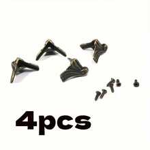 Protections d'angle en bronze vintage, convenant aux boîtes en bois, supports de pieds en métal antique, gardes d'angle décoratifs avec design sculpté vintage, matériau en laiton durable, convenant aux boîtes à bijoux, coffres au trésor, armoires, meubles, bureaux, tiroirs, valises et projets d'artisanat DIY, décoration d'intérieur, installation facile. - protections d'angle - Voir 11
