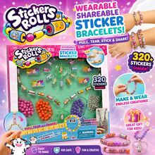 DIY Beaded Sticker Bracelet Set - Original Wearable Sticker Jewelry Kit | Includes 320 Mini Stickers | Can Make 6 Bracelets And 2 Necklaces - Multicolor - View 5