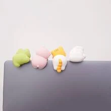 4件/1件新款辦公室電腦裝飾擺件 可愛小青蛙、小兔子平板裝飾，適用於電腦桌面裝飾、汽車趣味擺件 - 送給朋友生日畢業的最佳禮物，附贈黏貼貼紙 - 多色3 - 查看 9