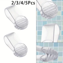 2/3/4/5Pcs Transparent Plastic Towel Clips, No Power Required, Multi-Functional Towel Hooks Suitable For Kitchen And Bathroom, Durable, Easy To Install On Chairs And Towel Bars - Multicolor - View 1