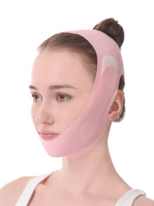 Sangle de levage du menton réutilisable en forme de V ajustable pour la réduction du double menton, le modelage de la mâchoire et le raffermissement de la peau - Multicolore - Voir 8