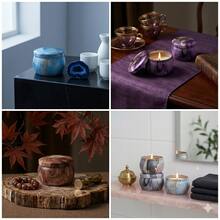 12 buc. cutii metalice pentru lumânări cu model marmorat, 2.5oz, recipiente unice cu capac, din tablă, potrivite pentru lumânări parfumate DIY, expunere aromaterapie, bijuterii, depozitare pe birou, mini plante în ghiveci, decor de petrecere, ideale pentru Halloween și cadouri de sărbători - Model de marmură - Vizualizare 9