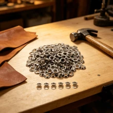 100-Piece Set (10/12mm) Eyelet Buttons, Suitable For Clothing, Leather, Fabric, Belts And Other Materials. Eyelet Buttons Can Be Used For Jewelry Making. Suitable For Leather, Belts, Clothing, Curtains, Etc. - Multicolor - View 2